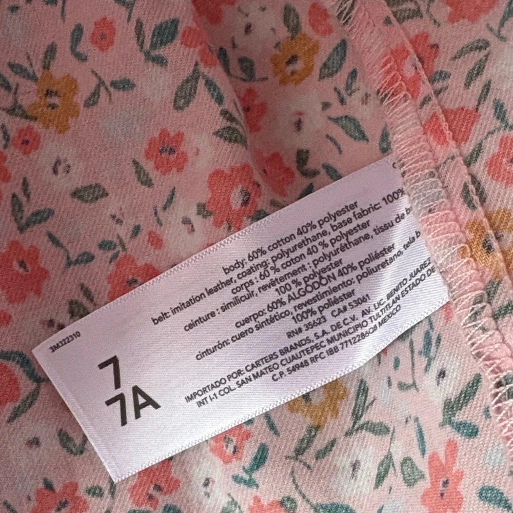 NWOT Carter’s Pink Floral Dress size 7